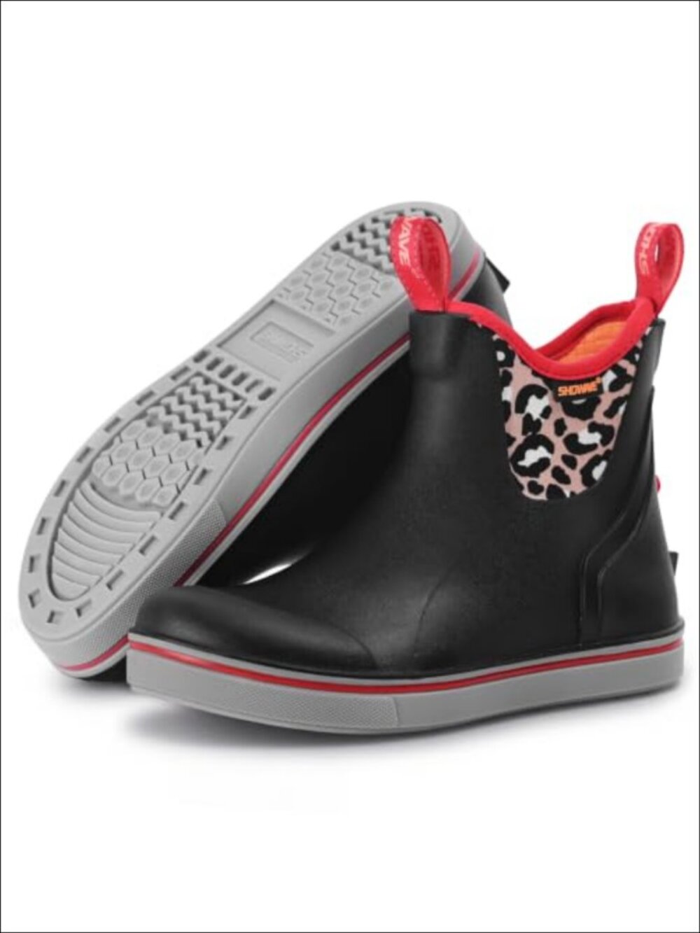 Women's Waterproof Deck Boots Short Rain Boots Rubber Garden Ankle Boots